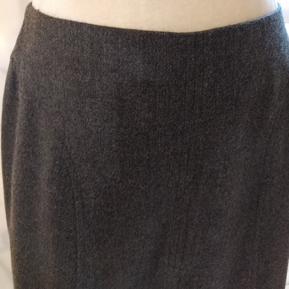 Talbots Gray Wool Soft A Line Skirt - Picture 2 of 6